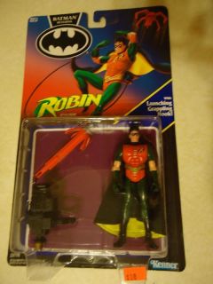 1991 Kenner Batman Returns Robin Near Mint on Card Launching Grappling 