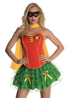 Sexy Womens Robin Batman Cosplay Corset Dress Halloween Costume