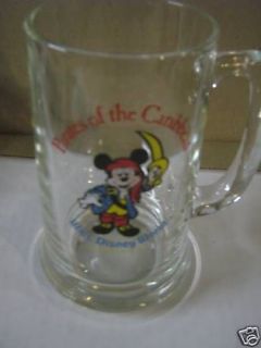 Walt Disney World Pirates of the Caribbean Glass Mug   5 1/2 High