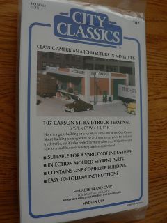 City Classics HO #107 (107 Carson St. Rail/Truck Terminal kit) We 