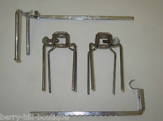   Open Hearth Grill Spit Rod Forks and Spit Rod / Motor Holder