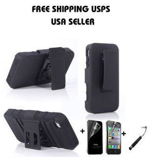   DEFENDER CASE WITH STAND + HOLSTER BELT CLIP FOR IPHONE 4 4S 4G 4GS