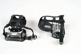   OF 9/16 ALLOY MOUNTAIN OR ROAD BIKE PEDALS WITH TOE CLIPS AND STRAPS
