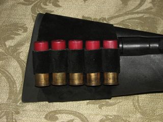  BUTT CUFF HUNTING BULLET SUEDE LEATHER ROUND HOLDER REMINGTON BENELLI