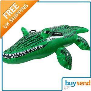 66 Inflatable Ride On Crocodile Rider Beach Pool Toy