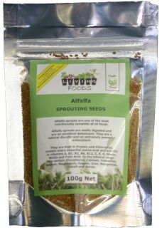 Alfalfa seeds 250g ( Sprouts , Sprouting seeds ) Certified Organic