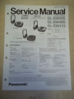   Service Manual~SL SW205/SW405/SW415 Shock Wave CD Player~Original