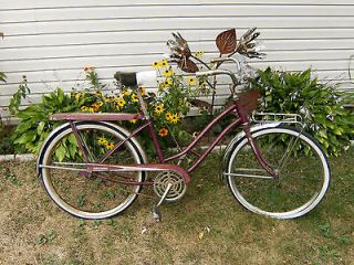   Cruiser Bicycle Bike w/ Schwinn Seat Original Paint Vintage Womens