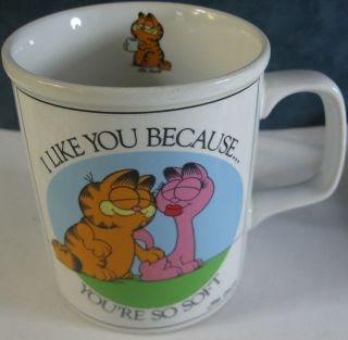 Vintage Garfield the Cat Mug Coffee Cup Arlene Youre So Soft Jim 