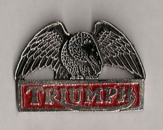 Vintage Triumph Eagle Motorcycle metal badge pin