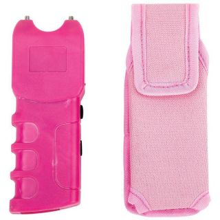 300,000V Pink Stun Gun & Flashlight w/ Sheath Self Defense Security 