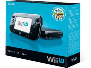 NEW   Nintendo Wii U Deluxe System 32 GB Black Console   