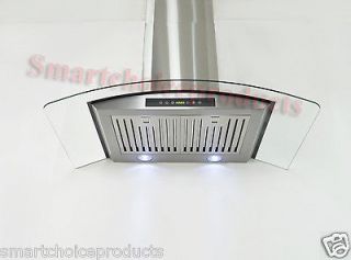   30 Wall Mount Stainless Steel Glass Range Hood S668AS75 Vents 870 CFM