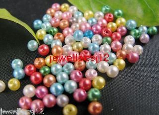 300 3000pcs Multicolor Round Pearl Imitation Glass loose spacer Beads 