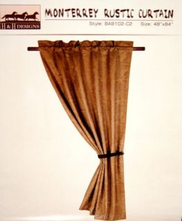   Decor Rustic Light Brown Micro Suede Curtain Drape Window Treatment