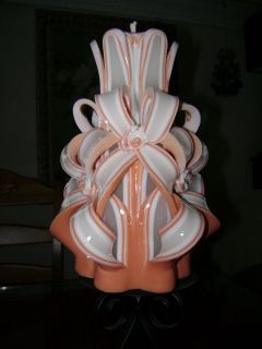   Color Hand Made Carved Candle 8tall for Wedding, Birthday, Holidays