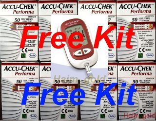 410 Accu Chek Performa Strips + Free Glucometer Kit Monitor Diabetes 