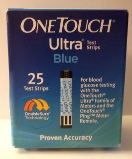   Blue Diabetic Blood Glucose Test Strips 25  Blood testing aid