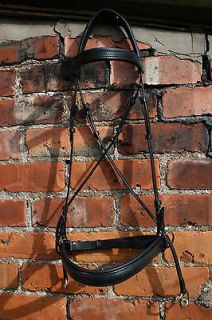 100% ENGLISH MADE HERITAGE BLACK FULL SIZE BITLESS BRIDLES suits Dr 
