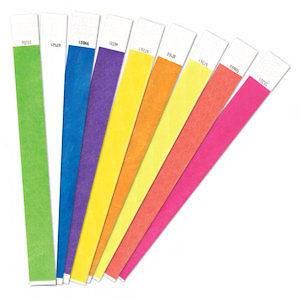 100ct 500ct or 1000ct-3/4" Tyvek Bands-Choose Your Color-Clubs,Events,Bars 
