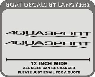 Aquasport Boats Decals 12 Stickers boat stickers decals graphics 