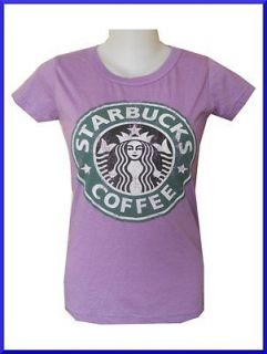   Top Shirt STARBUCKS COFFEE CASUAL SOFT COTTON free sz VINTAGE PRINT