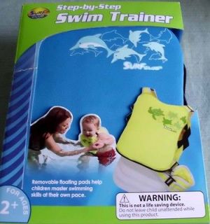 New Blue Surf Club Step by Step Swim Trainer w/ Removable Pads ~ Ages 