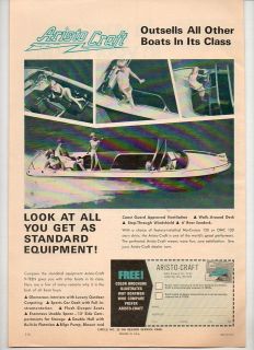 1968 Vintage Ad Aristo Craft 9 Teen Boats Atlanta,Georgi​a