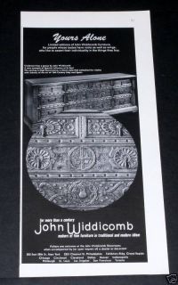 JOHN WIDDICOMB Fine Furniture Magazine print advertisement   Vintage