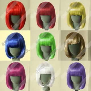 New Fashionable BOB style Short Party Wig Wigs 12 colors