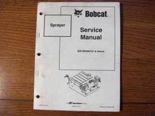 Bobcat skid loader sprayer service manual