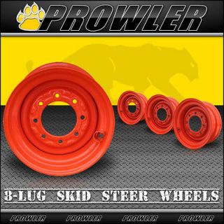 Bobcat 8 Lug Skid Steer Wheels Rim For 10x16.5 Tires  8.25x16.5 Wheel 