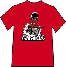 New Funkadelic​ Boom Box Red Medium T shirt