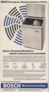 1959 Ad BOSCH Washing Machine Waschmaschine Trommelszstem