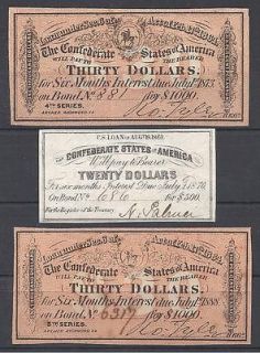 confederate bonds in Coins & Paper Money