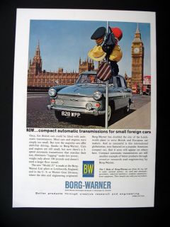 Borg Warner Automatic Transmission British Cars 1962 Ad