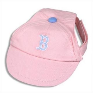 DOG BASEBALL CAP   BOSTON RED SOX PINK HAT   MLB XS, S, OR M/L