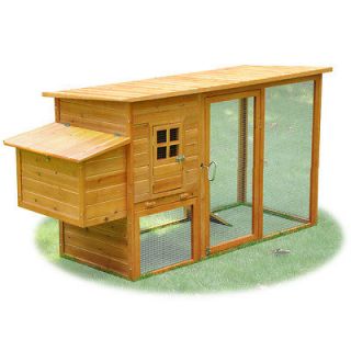   House Chicken Coop Poultry Cage Nest Box Run Pen Backyard Tractor New