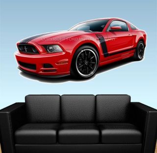 2013 BOSS 302 Mustang WALL GRAPHIC DECAL MAN CAVE MURAL PRINT Ford NWT 