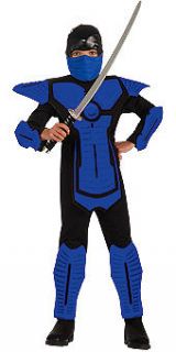 Boys Child Brotherhood Of The Dragon Elite Deluxe Blue Ninja Force 