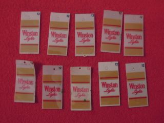   PC Lot Winston Lights Vintage Cigarette Machine Vending Plastic Tags