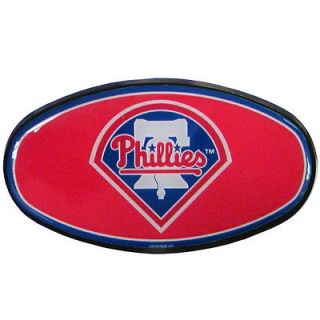   PHILLIES 2 plastic trailer hitch cover with domed team insert MLB
