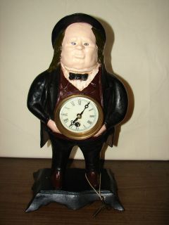Bradley & Hubbard 1857 John Bull Cast Iron Clock w/Moving Eyes