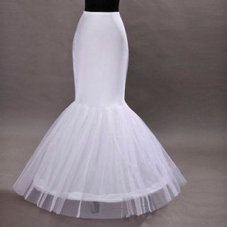 White mermaid bridal dress accessories fishtail petticoat lining slip 