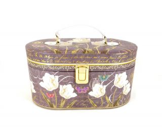 Tri Coastal Design Kathryn White Floral Jewelry Box / Cosmetic Travel 
