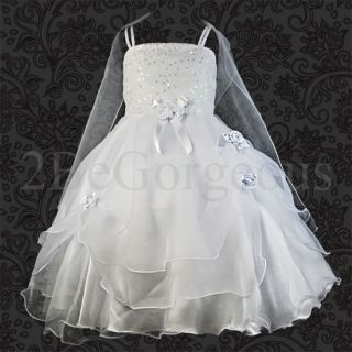 Wedding Flower Girl Bridesmaid Party Communion Occasion Dresses Age 2 