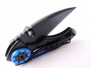 Black MR 1 Lock Pocket Stainless Steel Saber Folding Knife 4