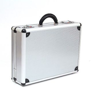 New Aluminum Hard Attache Case Briefcase 2 Combo. Locks