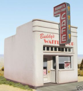 HO scale HOn3 Willmodels Buddys Waffle Shop, Building, Structure 1/87