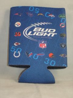 NEW Bud Light Beer NFL Football Koozie Can Holder Cooler